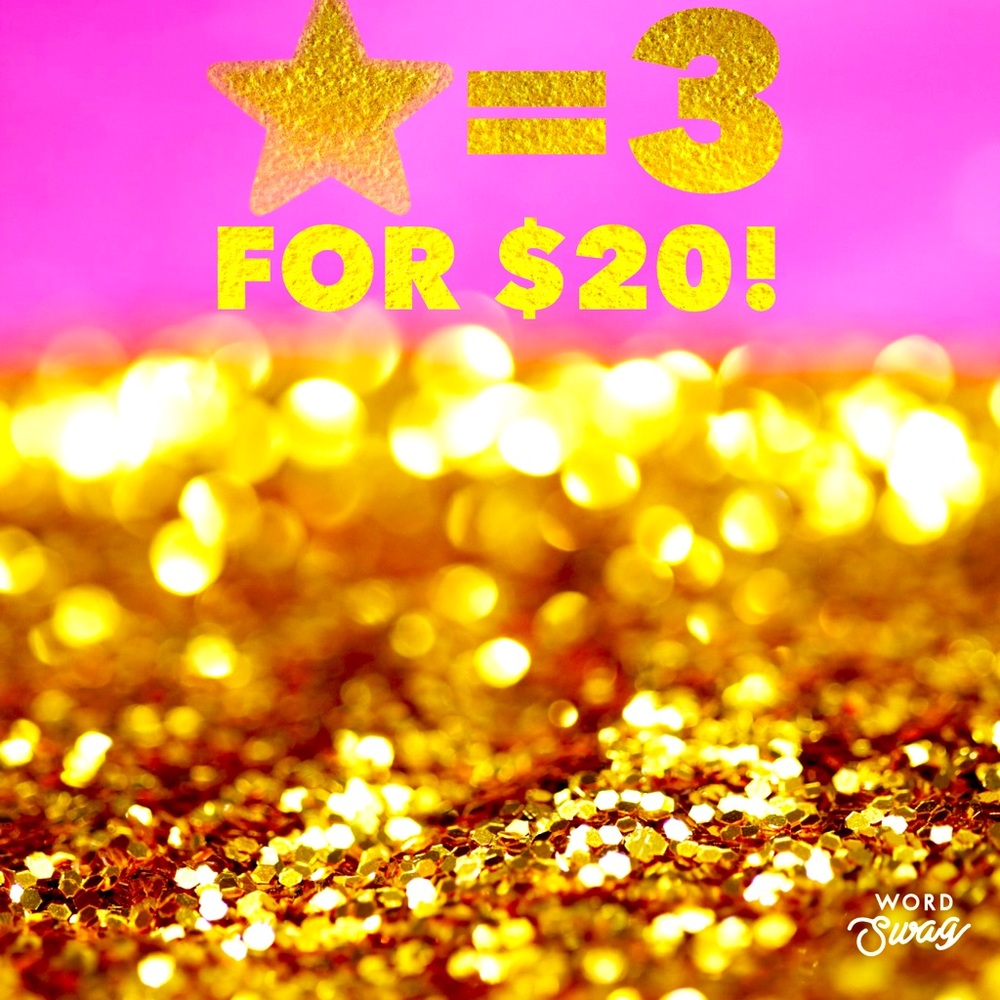 Pick any 3 “⭐️” items for $20!!!!!!!